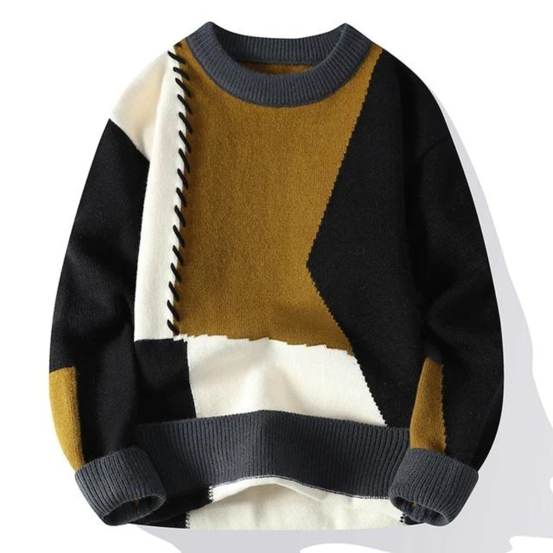 Scott | Trendy Patchwork Sweater