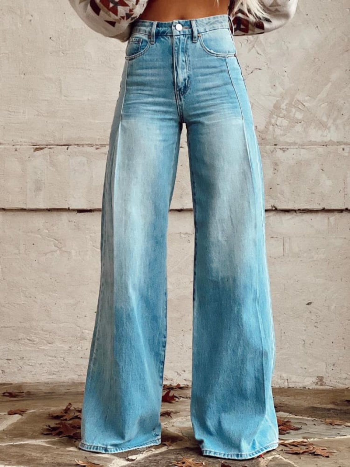 Bowie | Retro Wide-Leg Denim Trousers