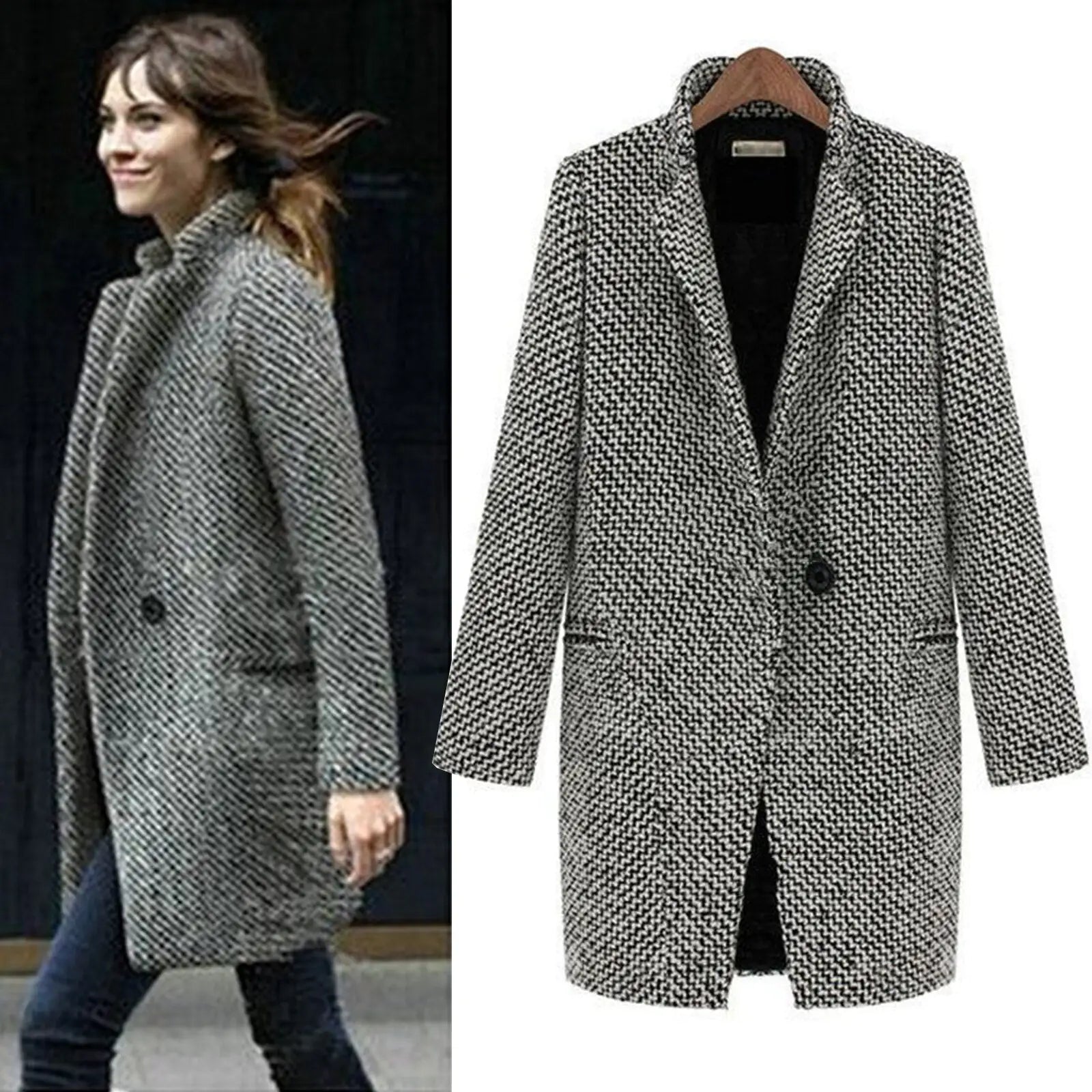 Evelyn | Long Wool Coat