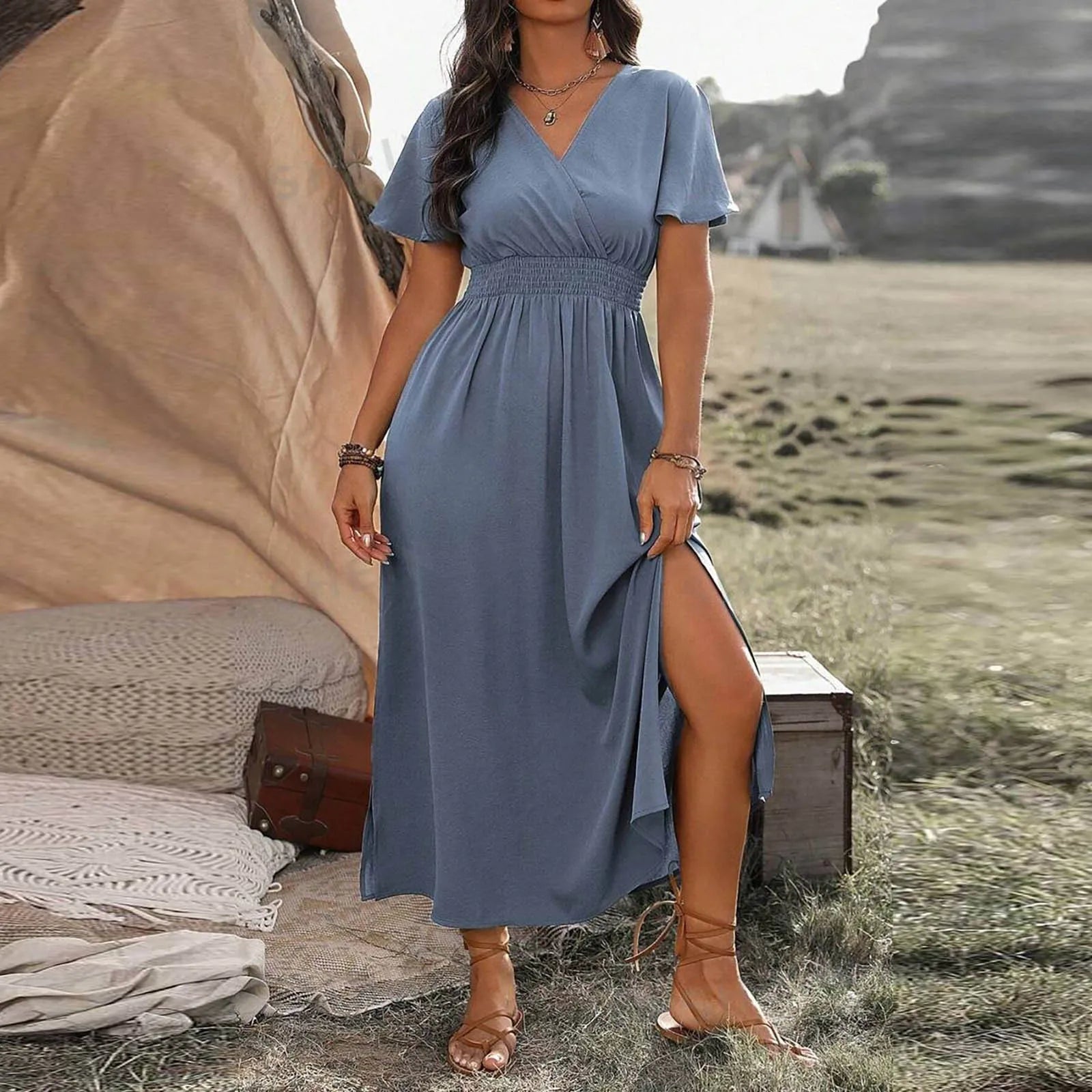 ALANA | Elegant Maxi Dress With Tummy Coverage